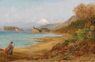 Pèlerin en route vers le mont Fuji - Carl Wuttke